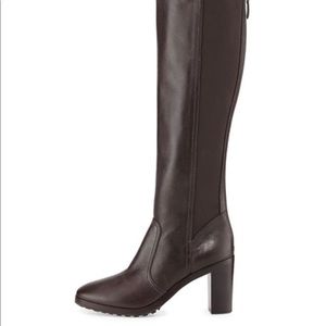 Tory Burch Sullivan Stretch-Back Knee Boot In Brown